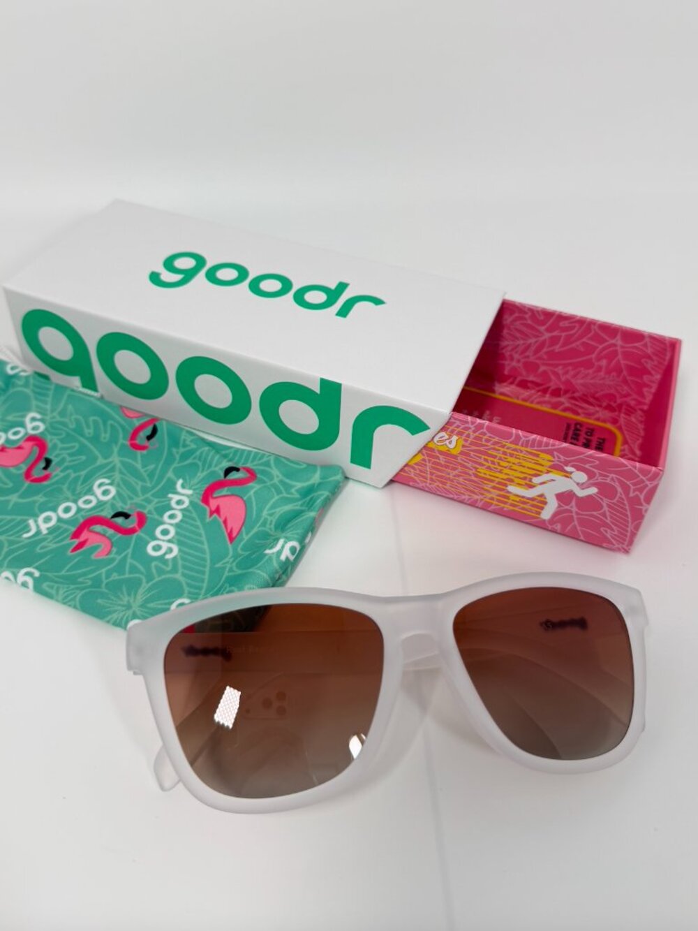 NEW goodr OG Root Beer Sommelier Polarized Sunglasses Clear Brown Gradient
